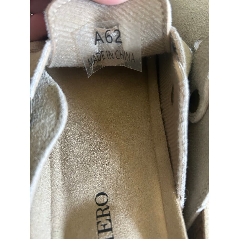 Rihero Suede Slip On mules Beige Platform Sole Cushioned Footbed  Casual Comfort - Picture 7 of 11